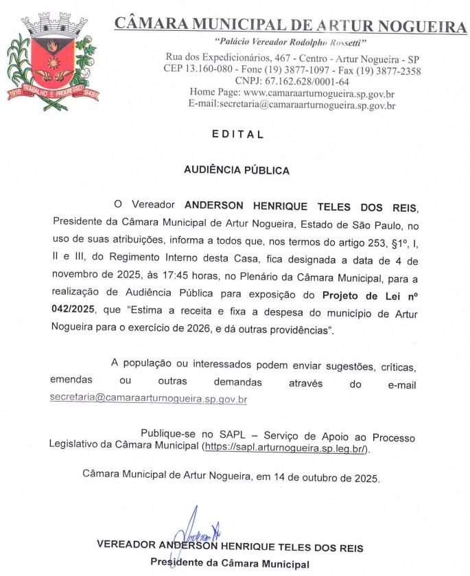 EDITAL AUDIENCIA PUBLICA LOA 2026